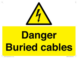 Danger Buried cables